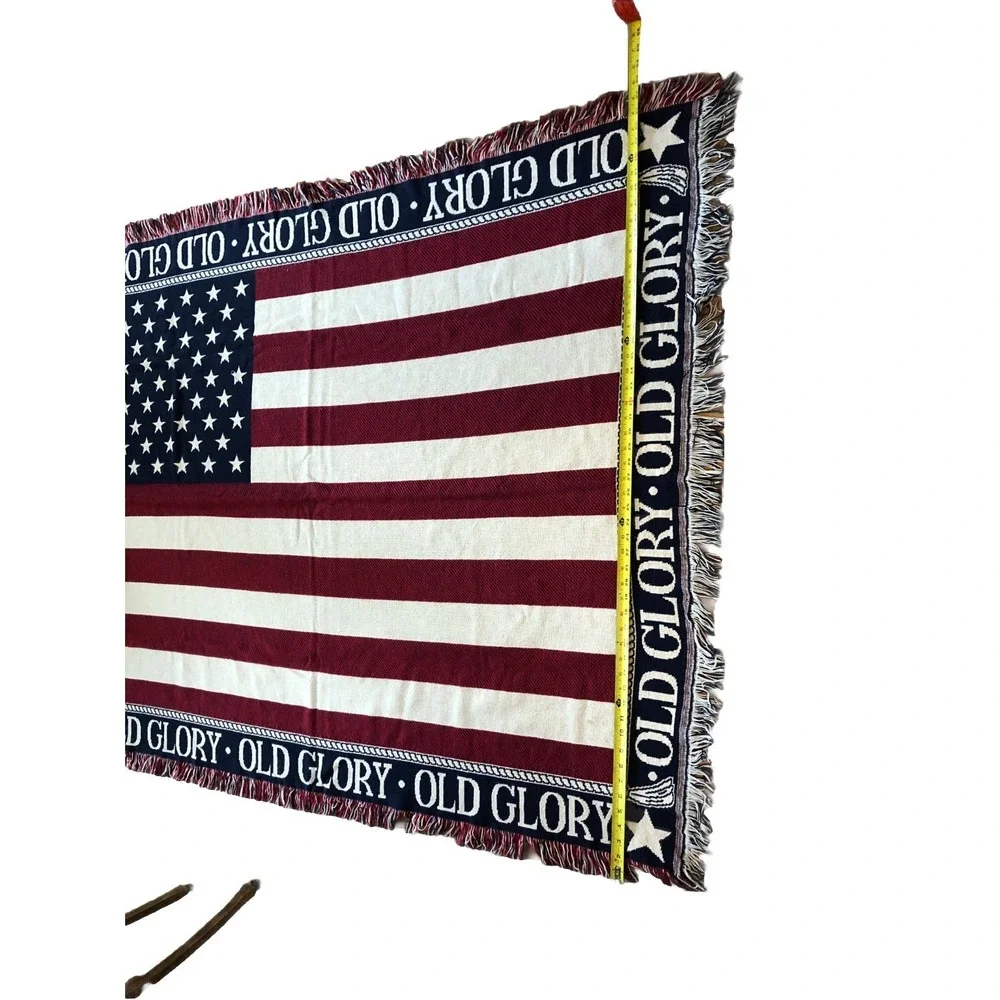 Old Glory American Flag Throw Blanket Tapestry Patriot Afghan 69